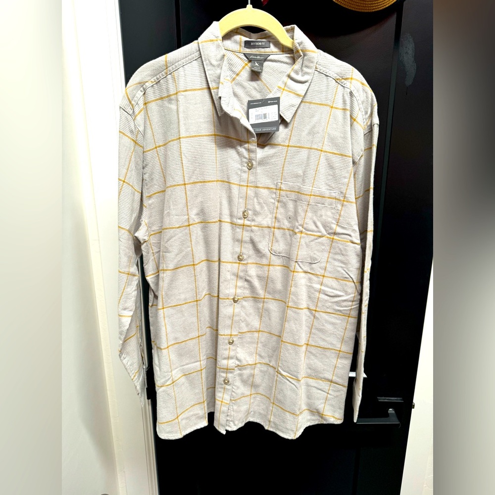 Eddie Bauer Boyfriend Fit button up NWT size L